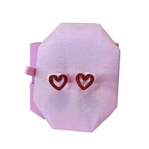 Swarovski Una Stud Red Heart Earrings Extra Small Gold-Tone Plated